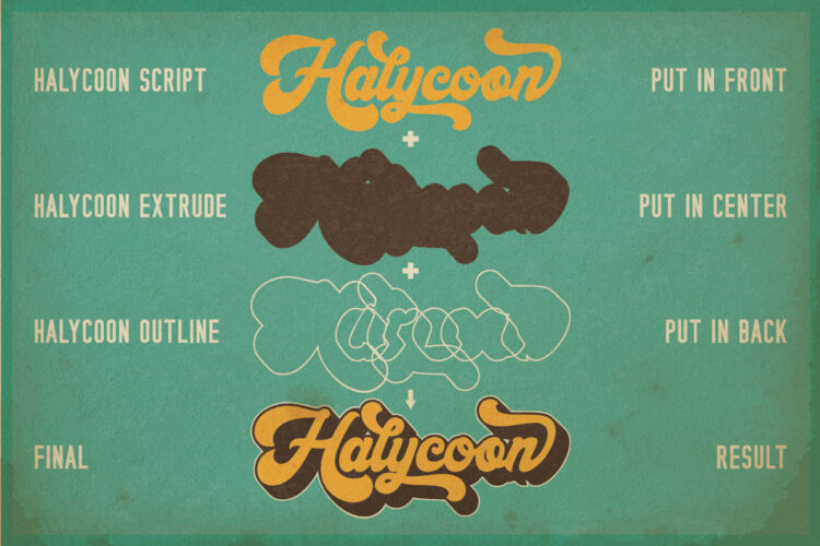 Bold Retro Script Font