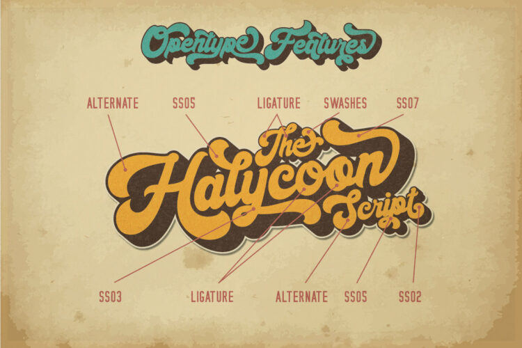 Bold Retro Script Font