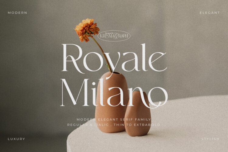 Elegant and Modern Serif Font Family