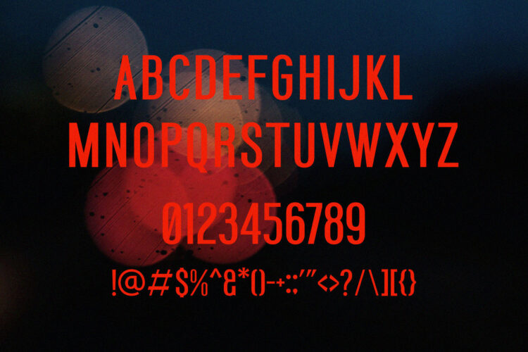 Condensed Modern Sans Serif Font