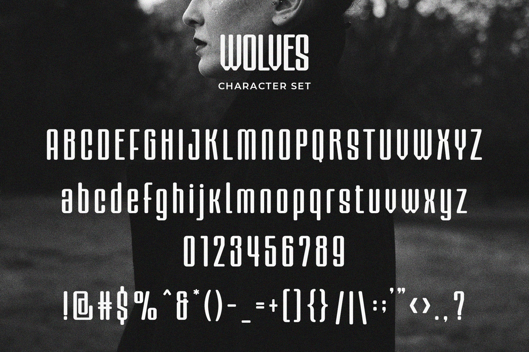 Wolves Display Lettering Wolves – Display Condensed Sans Serif – Circle Font