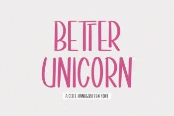 Better Unicorn - Handwritten Font
