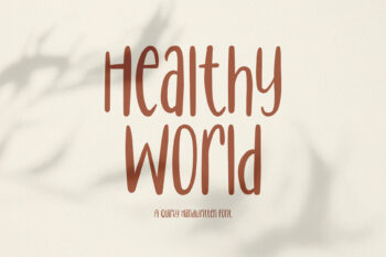 Healthy World - Handwritten Font