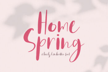 Home Spring - Handwritten Font