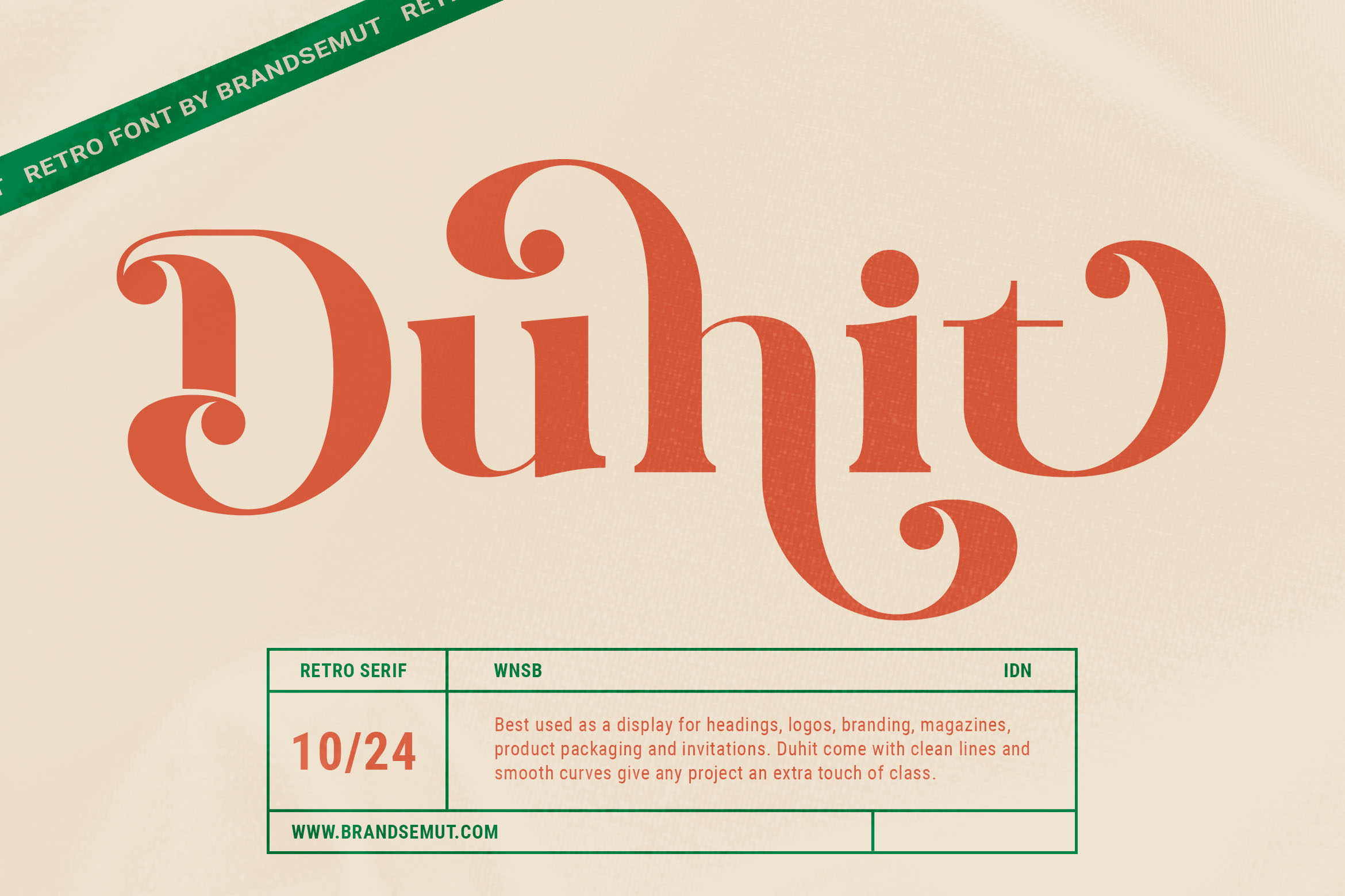 Duhit – Retro Serif Font