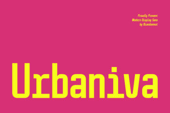 Urbaniva – Futuristic Sans Serif