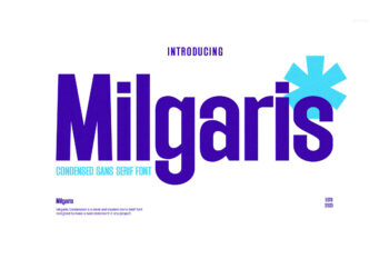 Milgaris - Modern Condensed Sans Serif