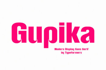 Gupika - Modern Display Sans Serif