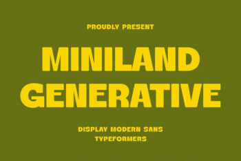 Miniland Generative – Display Modern Sans Serif