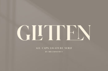 GLITTEN – All Caps Ligature Serif