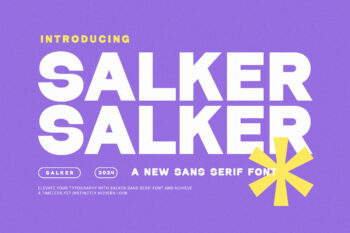 Salker - Modern Bold Sans Serif