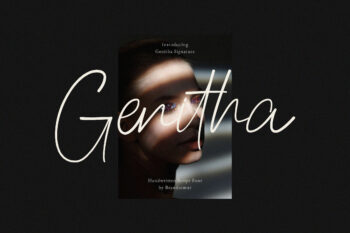 Genitha – Handwritten Script Font