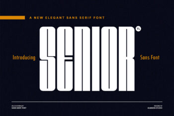 Senior - Elegant & Condensed Sans