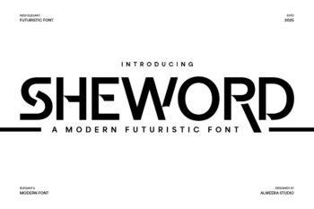 Sheword - A Modern Futuristic Font
