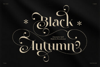 Black Autumn - Classy Decorative Serif
