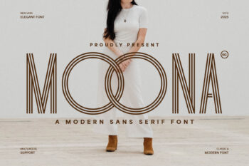 MOONA – A Modern Elegant Sans Serif Font
