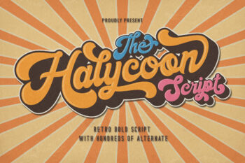 Halycoon | Retro Bold Script