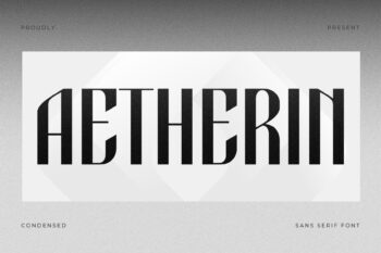 Aetherin – Retro Condensed Sans Serif Font