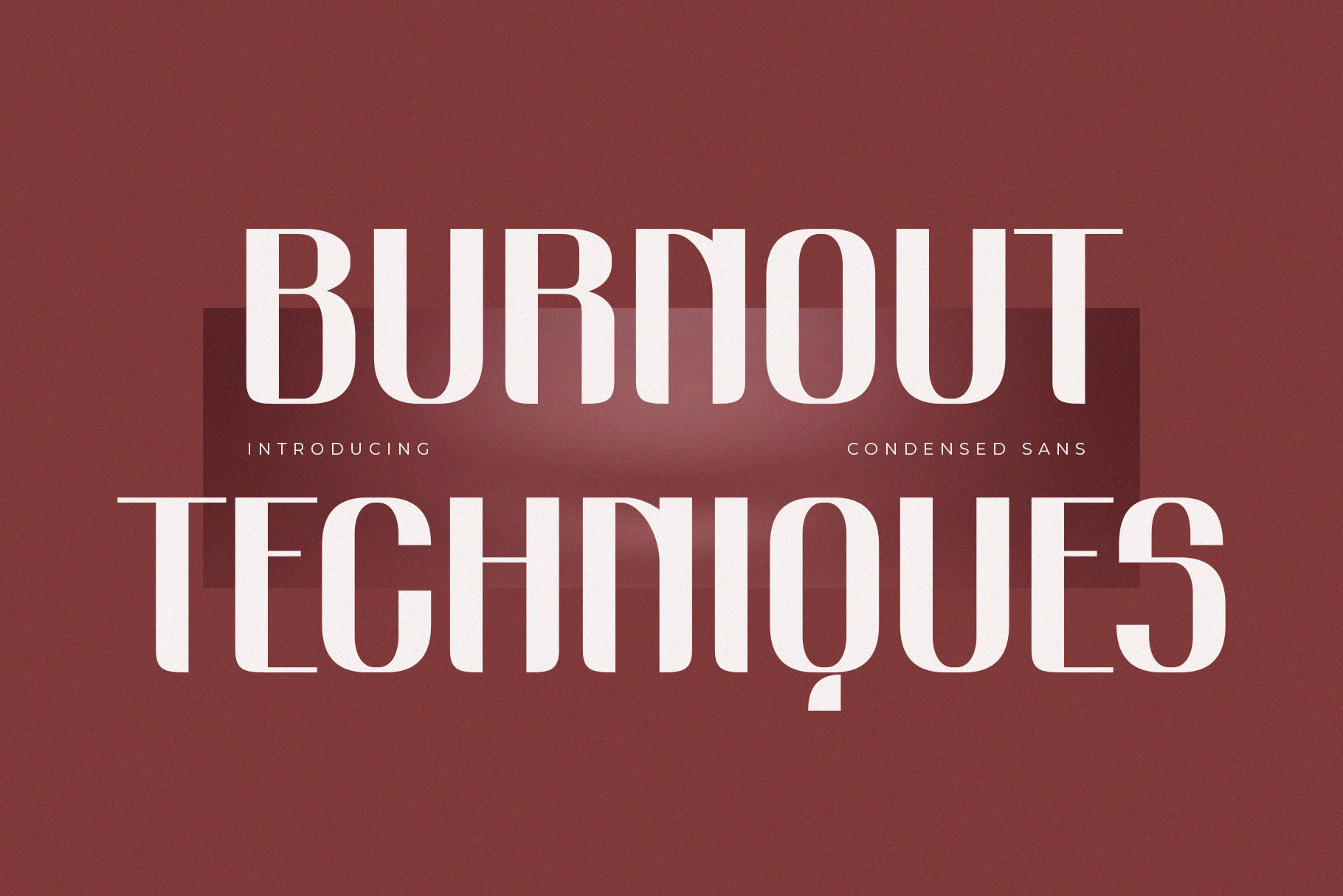 Burnout Techniques – Elegant Condensed Sans Serif Font