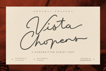 Vista Chopers – Natural Handwritten Font