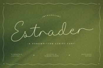 Estrader — A Handwritten Script Font