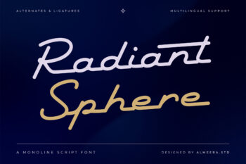 Radiant Sphere — A Monoline Script Font
